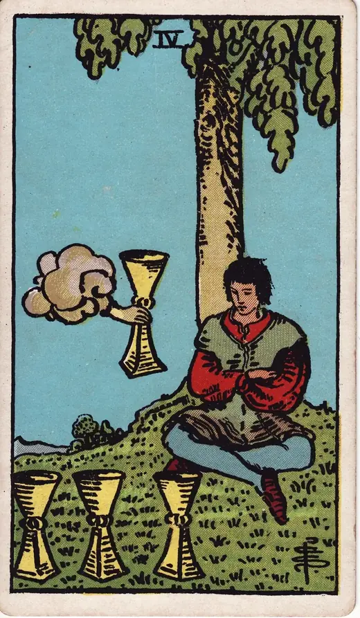 Carta de tarot Quatro de Copas