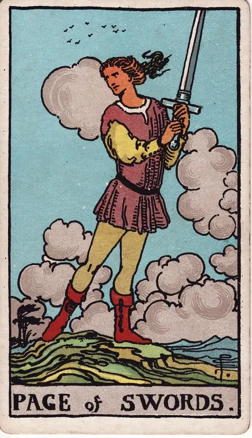 Carta de tarot Valete de Espadas