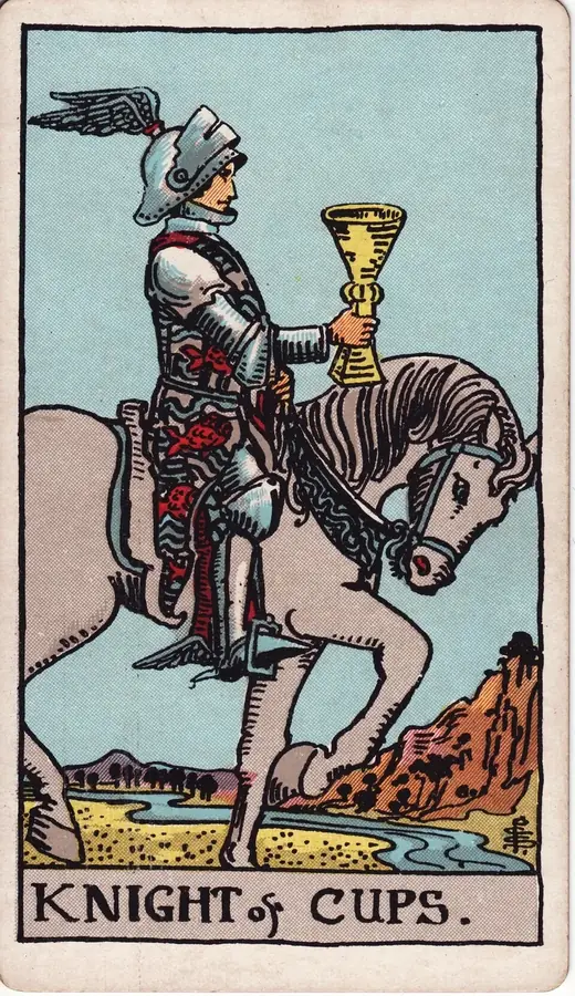 Carta de tarot Cavaleiro de Copas