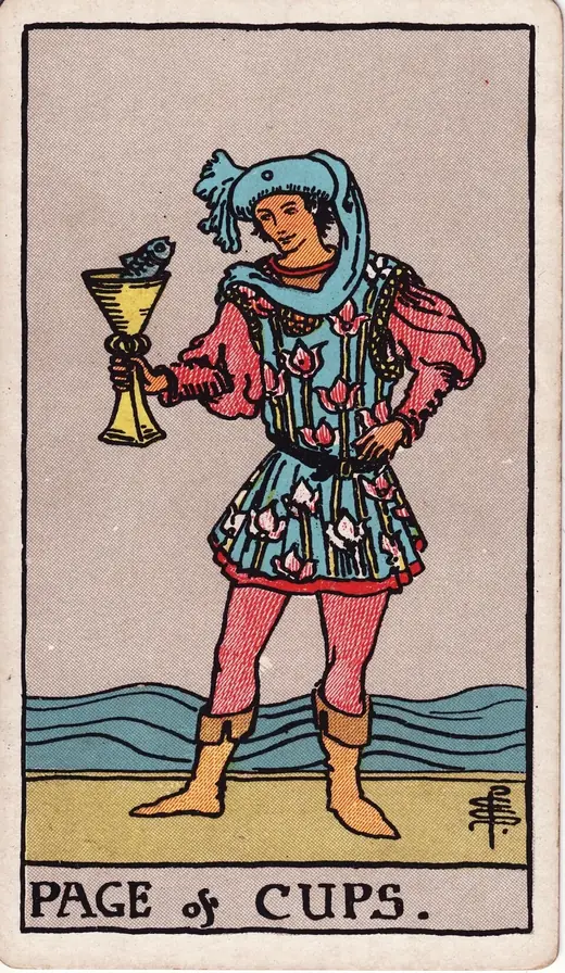 Carta de tarot Valete de Copas