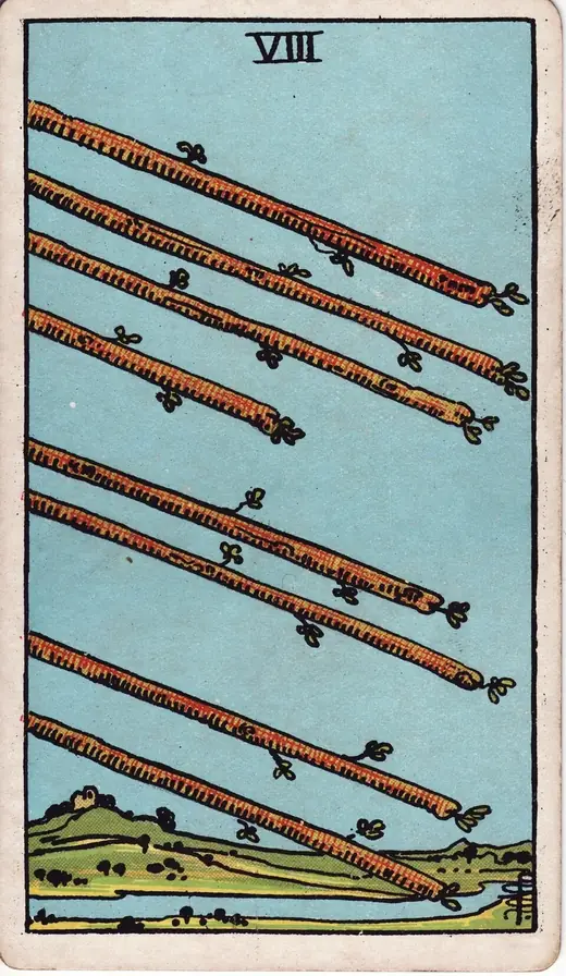 Carta de tarot Oito de Paus