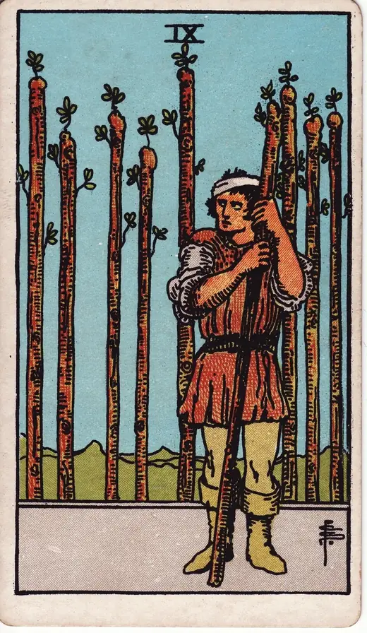 Carta de tarot Nove de Paus
