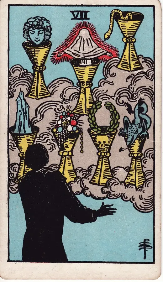 Carta de tarot Sete de Copas