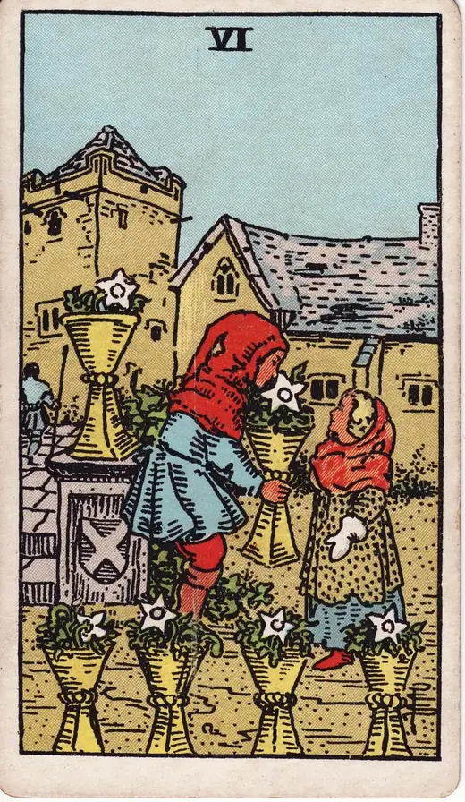 Carta de tarot Seis de Copas