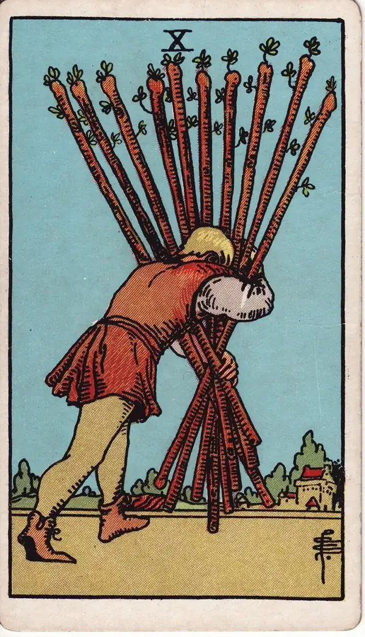 Carta de tarot Dez de Paus