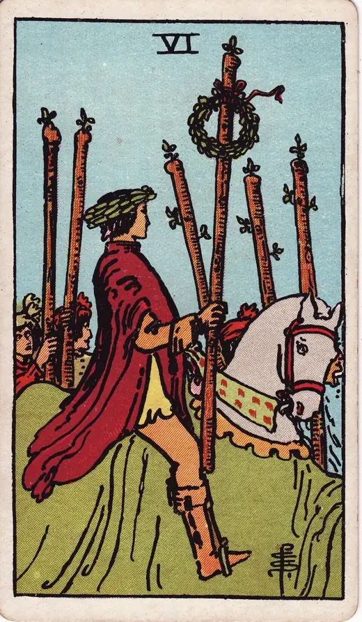 Carta de tarot Seis de Paus
